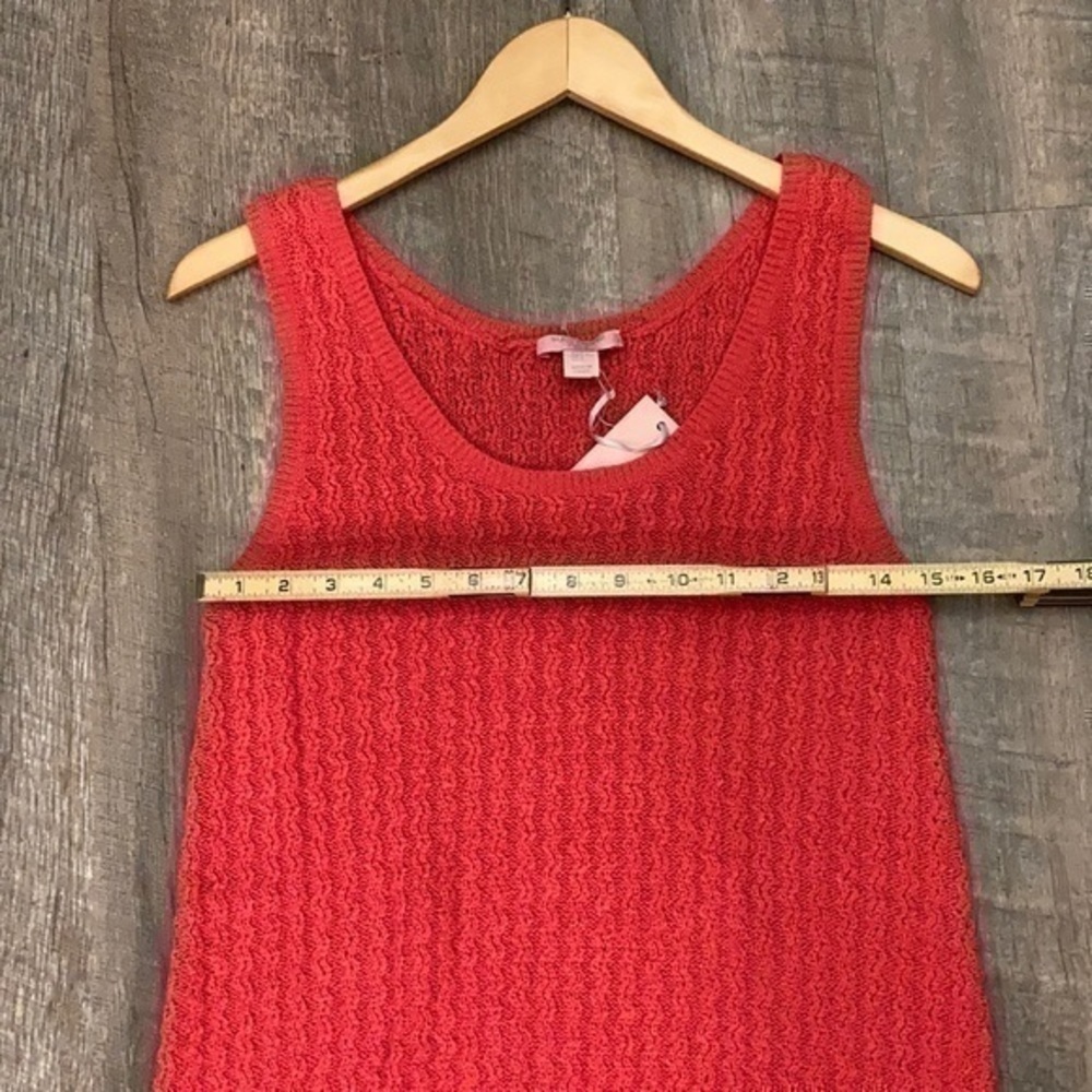 Saint Tropez West coral pink  knit tank top small - Picture 6 of 7